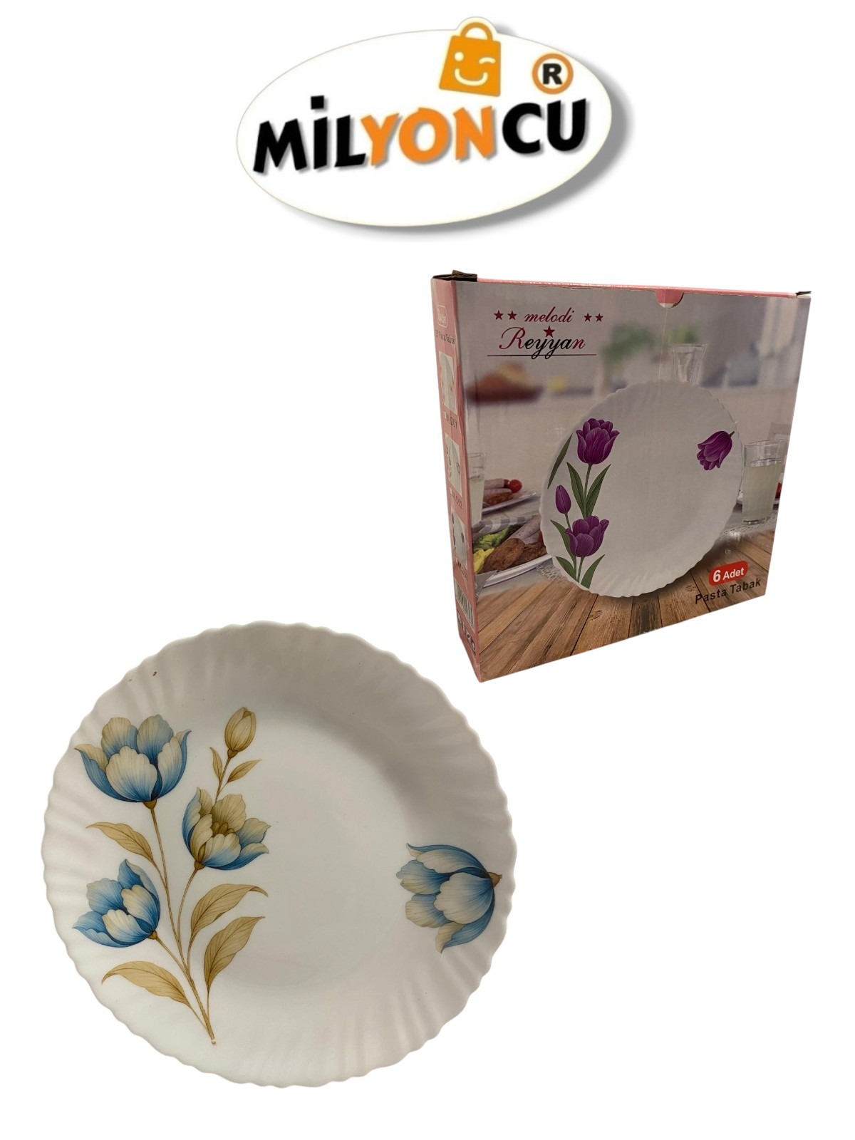 REYYAN 6’LI YEMEK TABAĞI 19 CM MLD02