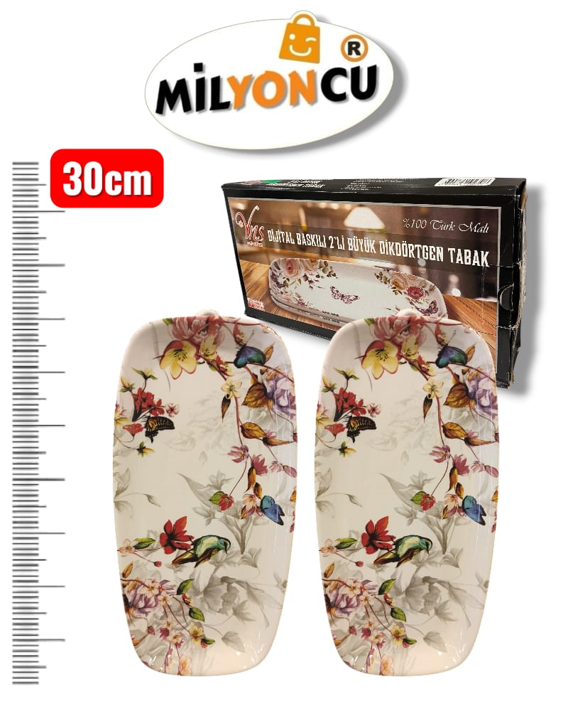 YNS 2'Lİ BÜYÜK DİKDÖRTGEN TABAK