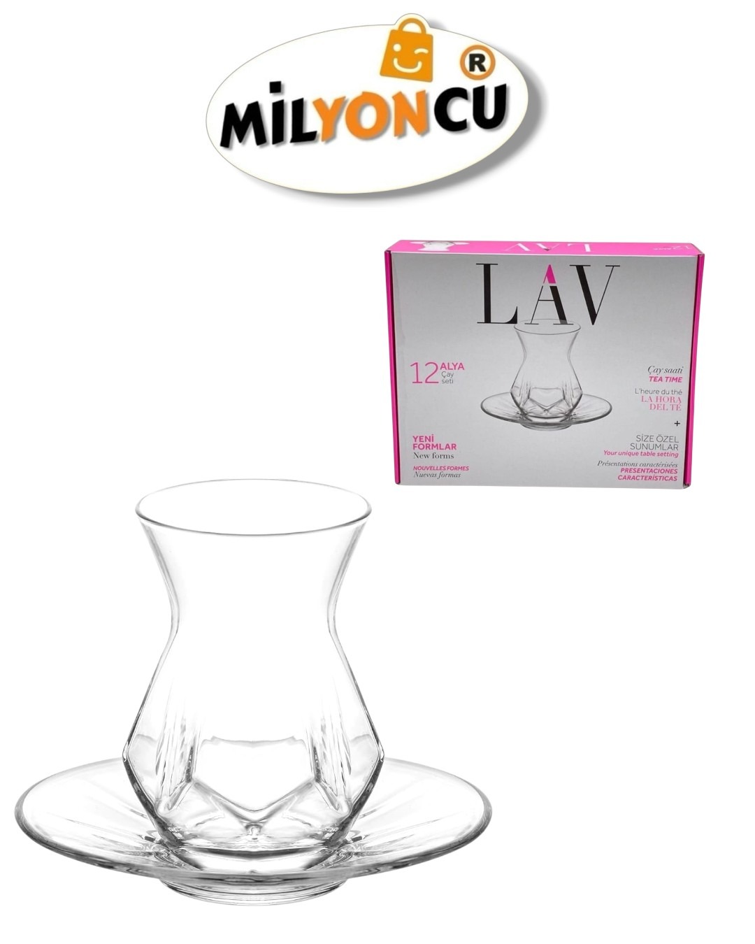 LAV ALYA KLASİK ÇAY SETİ 12 PARÇA