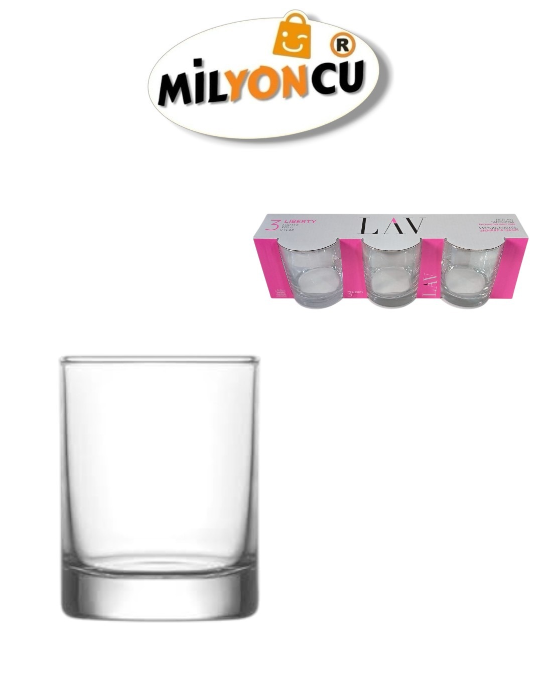 LAV LIBERTY CAM BARDAK SETİ LBR316A