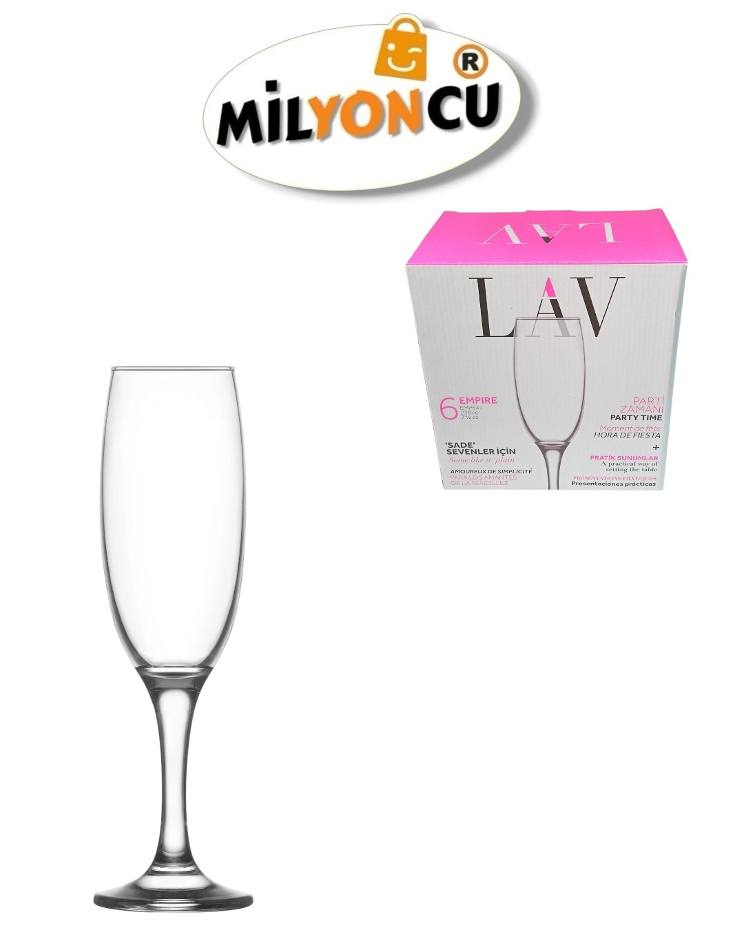 LAV EMPIRE CAM ŞAMPANYA KADEHİ EMP541F