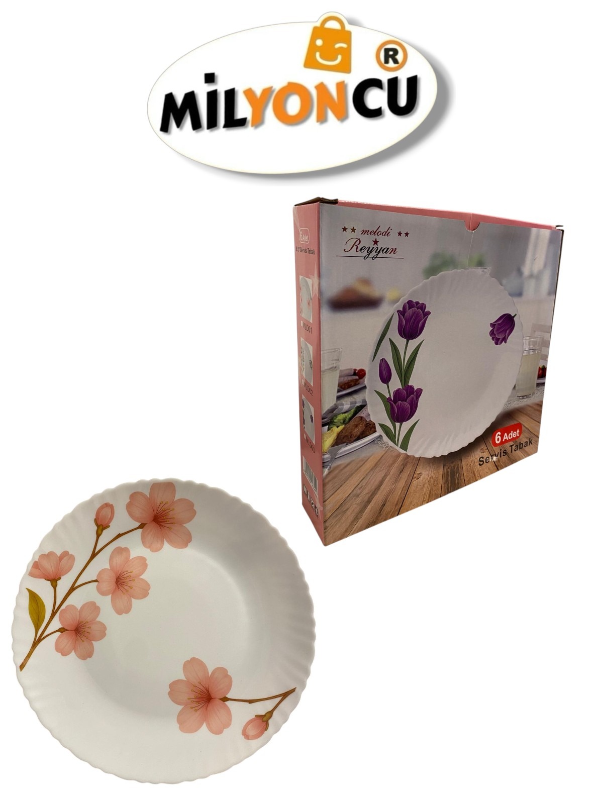 REYYAN 6'LI SERVİS TABAĞI 24 CM MLD01